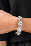 For the Win - White Paparazzi Bling Bangle Bracelet