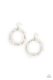 Ocean Surf - White... Paparazzi Dainty Earrings