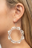 Ocean Surf - White... Paparazzi Dainty Earrings