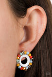 Nautical Notion - Paparazzi Ring of Multi Crystal-like Beads Earrings