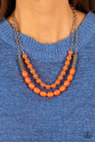 Venetian Voyage - Orange Paparazzi 2 Strand Bead Necklace