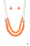 Venetian Voyage - Orange Paparazzi 2 Strand Bead Necklace