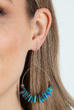 Hawaiian Kiss - Blue Paparazzi Fishhook Earrings