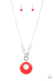 Hidden Dune - Red Paparazzi Necklace