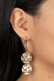 Sending Shock Waves - Gold Paparazzi Earrings