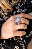 Starry Serenity - White Paparazzi LOP Twinkly Star Ring