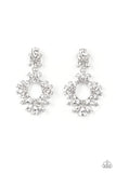 Leave them Speechless - White Paparazzi June LOP Earrings