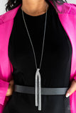 Out of the SWAY - White Paparazzi June LOP Necklace