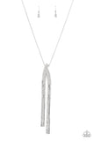 Out of the SWAY - White Paparazzi June LOP Necklace