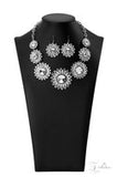 Optimistic ~ 2022 Paparazzi Zi Collection Marquise-Cut Glittery Flower Necklace