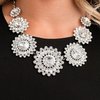 Optimistic ~ 2022 Paparazzi Zi Collection Marquise-Cut Glittery Flower Necklace