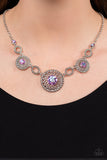 Cosmic Cosmos - Paparazzi Iridescent Purple Rhinestone Center Necklace