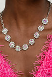 Blooming Brilliance - Multi Paparazzi Shiny White Petal Floral Necklace