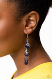 Cheeky Cascade - Blue Paparazzi Earrings