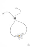 Wings of Wonder - Yellow Paparazzi Sling knot Bracelet