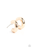 Catwalk Curls - Gold Paparazzi Hoop Earrings