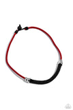 Corded Chivalry - Red Paparazzi Urban Men/Unisex Necklace