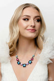 Elevated Edge  -  Multi  Color Gem Necklace