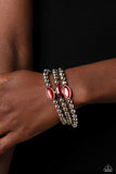 Twinkling Team - Red Paparazzi Bracelet