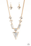 Fetchingly Fierce - Gold Paparazzi Necklace