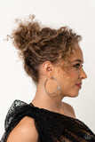 Theater HOOP - White Paparazzi Hoop Earrings