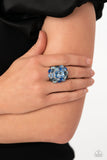 Perfectly Park Avenue - Blue Paparazzi Ring