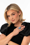 Perfectly Park Avenue - Blue Paparazzi Ring