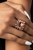 Starburst Season - Copper Paparazzi Ring
