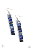 Superbly Stacked - Blue Paparazzi Earrings