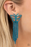 Billowing Butterflies - Blue Paparazzi Earrings
