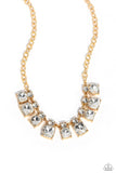 Fitted Fantasy - Gold Paparazzi Necklace