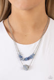 Chiseled Caliber - Blue Paparazzi Necklace