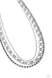 Tasteful Tiers - Green Paparazzi Necklace