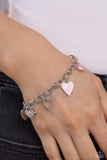 Diverse Dalliance - Pink Paparazzi Heart Charm Bracelet