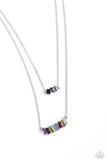 Easygoing Emeralds - Multi Paparazzi Emerald Cut Gem Necklace