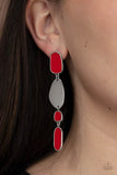 Deco By Design - Red  Paparazzi Earrings