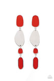 Deco By Design - Red  Paparazzi Earrings